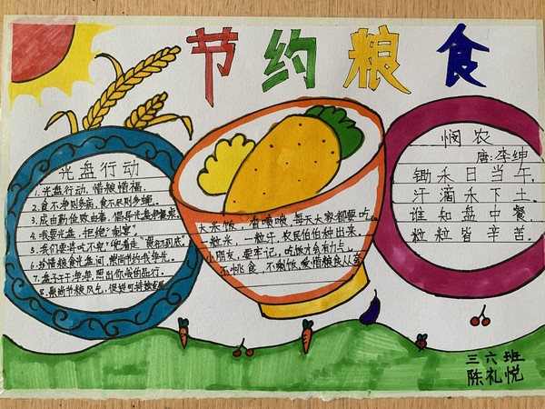 2021年1月29日滁州市湖心路小学绘制&ldquo;节约粮食&rdquo;手抄报.jpg