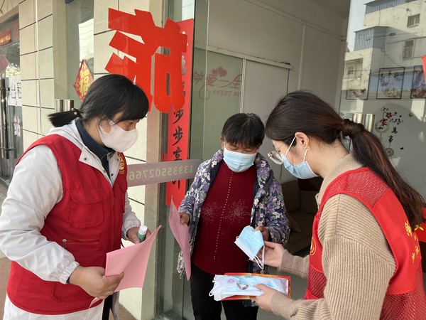 2022年3月29日沙河社区组织志愿者开展疫情防控宣传拍摄者：王淼；拍摄单位：南谯区沙河镇沙河社区） (2).JPG